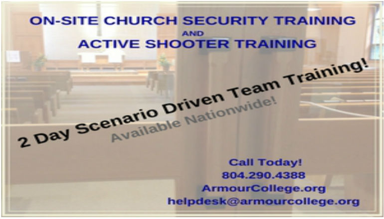 Real Scenario Driven Church Security Training! Call Us Today!